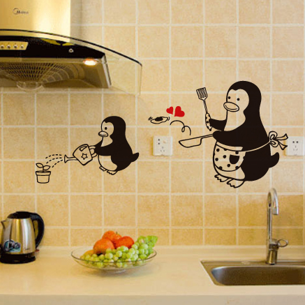 penguin Decorative Wall Stickers kitchen Restaurant waterproof Wall stickers waterproof Tile stickers Glass Sticker the republic of korea originality Stickerin the Home accessories , Stickers , Ceramic tile/Glass Sticker category - from Buy2taobao.com to provide professional Taobao agent buy service