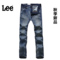 上下架计划:lee男牛仔裤专柜正品 2014秋季新款男士小脚修身破洞牛仔长裤