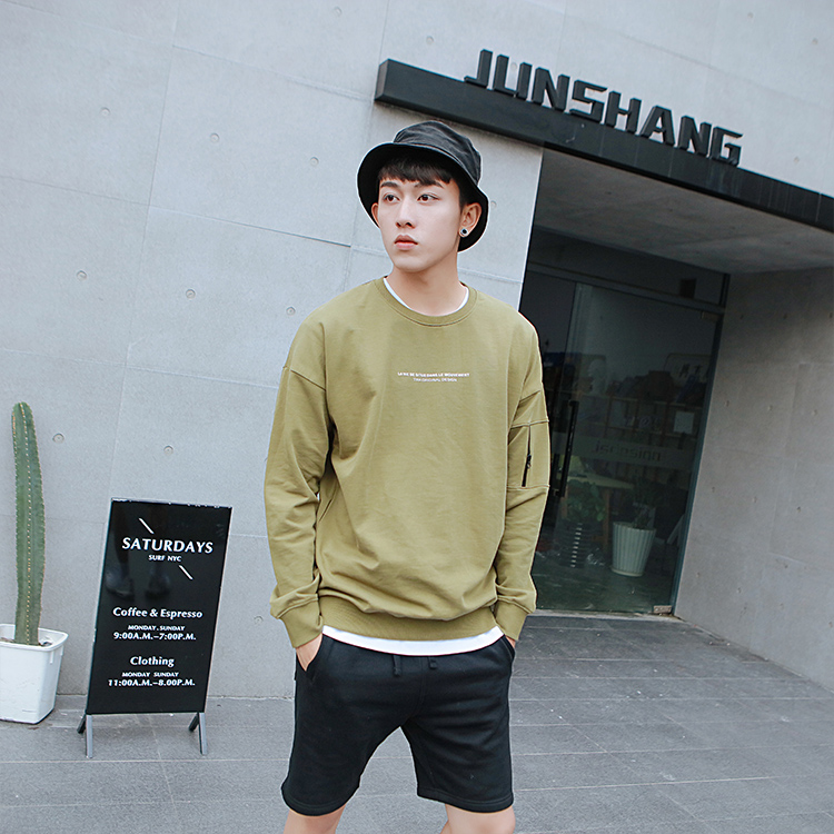 TWA原创 TAKE ME AWAY 军绿色韩版拉链圆领卫衣 15AW07|msdalam kategori sukan/pakaian kasual, sweater sukan/pullover - dari Buy2taobao.com untuk memberikan perkhidmatan ejen Taobao profesional membeli