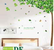 田园背景墙贴壁纸清新绿叶大树贴画玄关客厅卧室沙发墙面装饰贴纸
