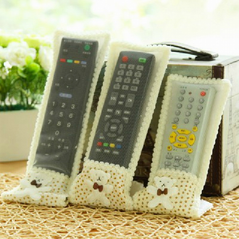 Amoy Dulux Lace bow Little Bear Remote control smart cover transparent Countryside Fabric art dustproof Remote control unitsin the Home Fabric , Dust protection cover , Remote control units category - from Buy2taobao.com to provide professional Taobao agent buy service
