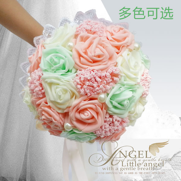 仿真 新娘手捧花 仿真鲜花 韩式风格婚礼婚庆手捧花摄影道具在类目 鲜花速递/花卉仿真/绿植园艺, 婚礼鲜花布置, 新娘手捧花中 - 来自Buy2taobao.com提供专业的淘宝代购服务