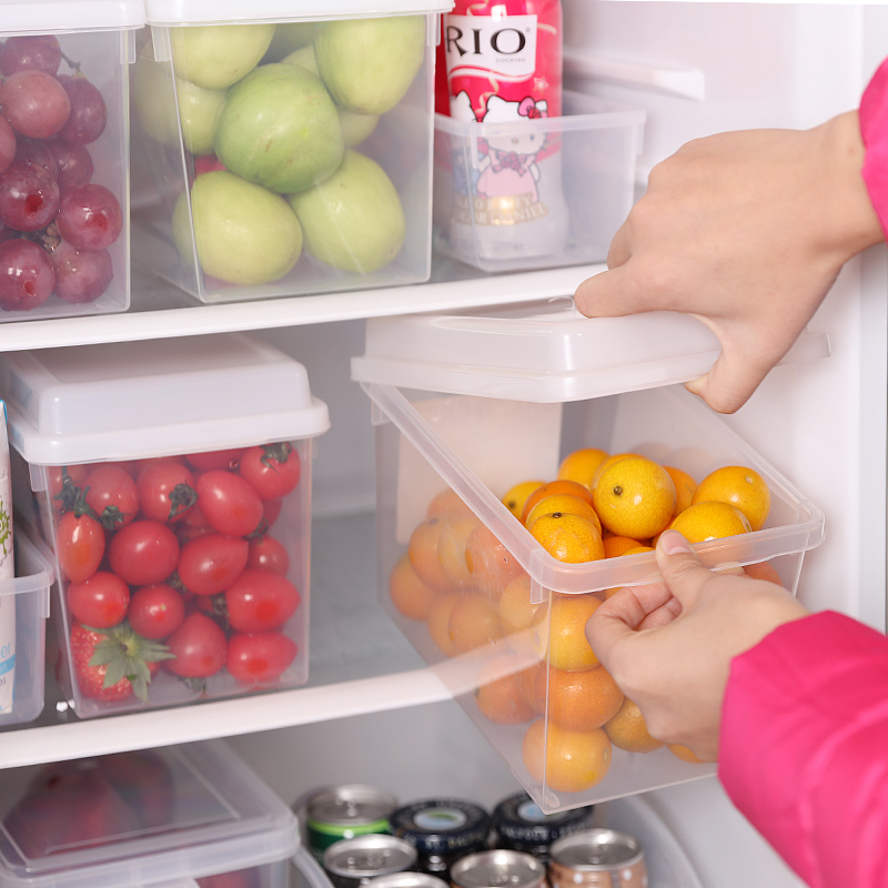Japan Imported With cover fruit Crisper Refrigerator storage box Coarse Cereals Bread Box Large Plastic Cold storage Storage boxin the Tableware , Fresh container/Fresh Containers , Crisper category - from Buy2taobao.com to provide professional Taobao agent buy service