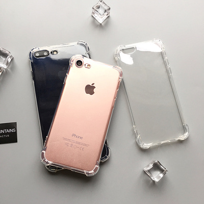 简约iphone7手机壳苹果7plus透明软胶壳6s防摔防震硅胶4.