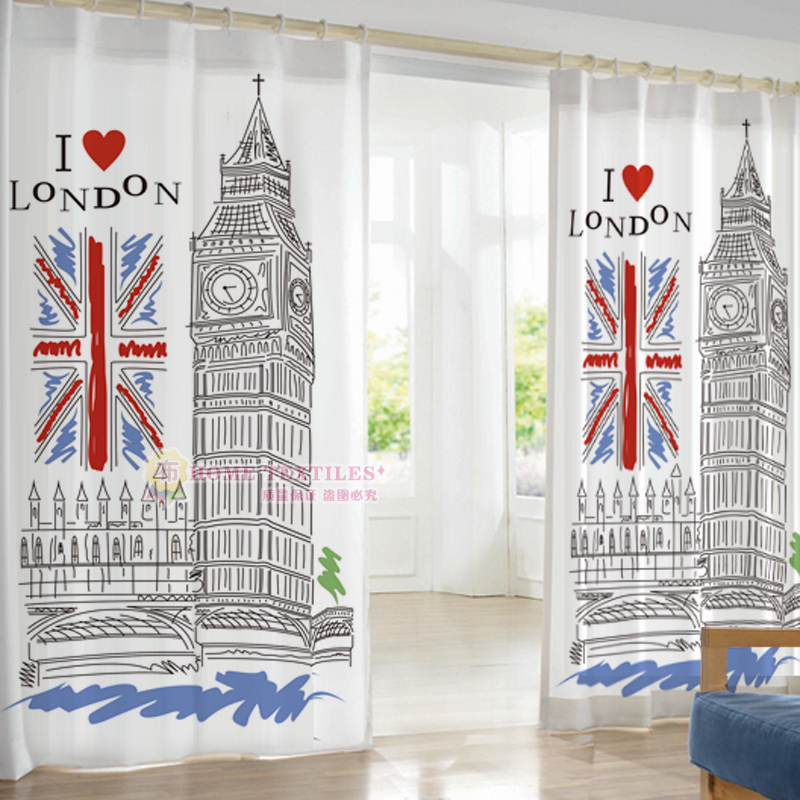 Korean-style Union Jack Belfry personality finished product curtain customized partition anchor Background curtain door curtain finished product clothin the Home Fabric , Curtains and curtain accessories , Custom curtains category - from Buy2taobao.com to provide professional Taobao agent buy service