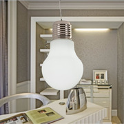 简约个性大灯泡吊灯具创意餐厅灯饰吧台灯，过道玻璃卧室灯
