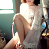 韩国蕾丝钩花蝙蝠袖长袖性感沙滩，衣比基尼罩衫，防晒衣沙滩裙长裙