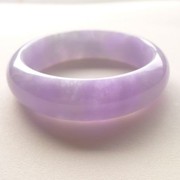 天然缅甸高端老坑冰糯种天然紫罗兰翡翠手镯圆形，宽版紫色玉镯子