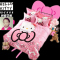 上下架计划:hello kitty全棉加厚磨毛四件套 纯棉卡通被套床单3D婚庆床上用品
