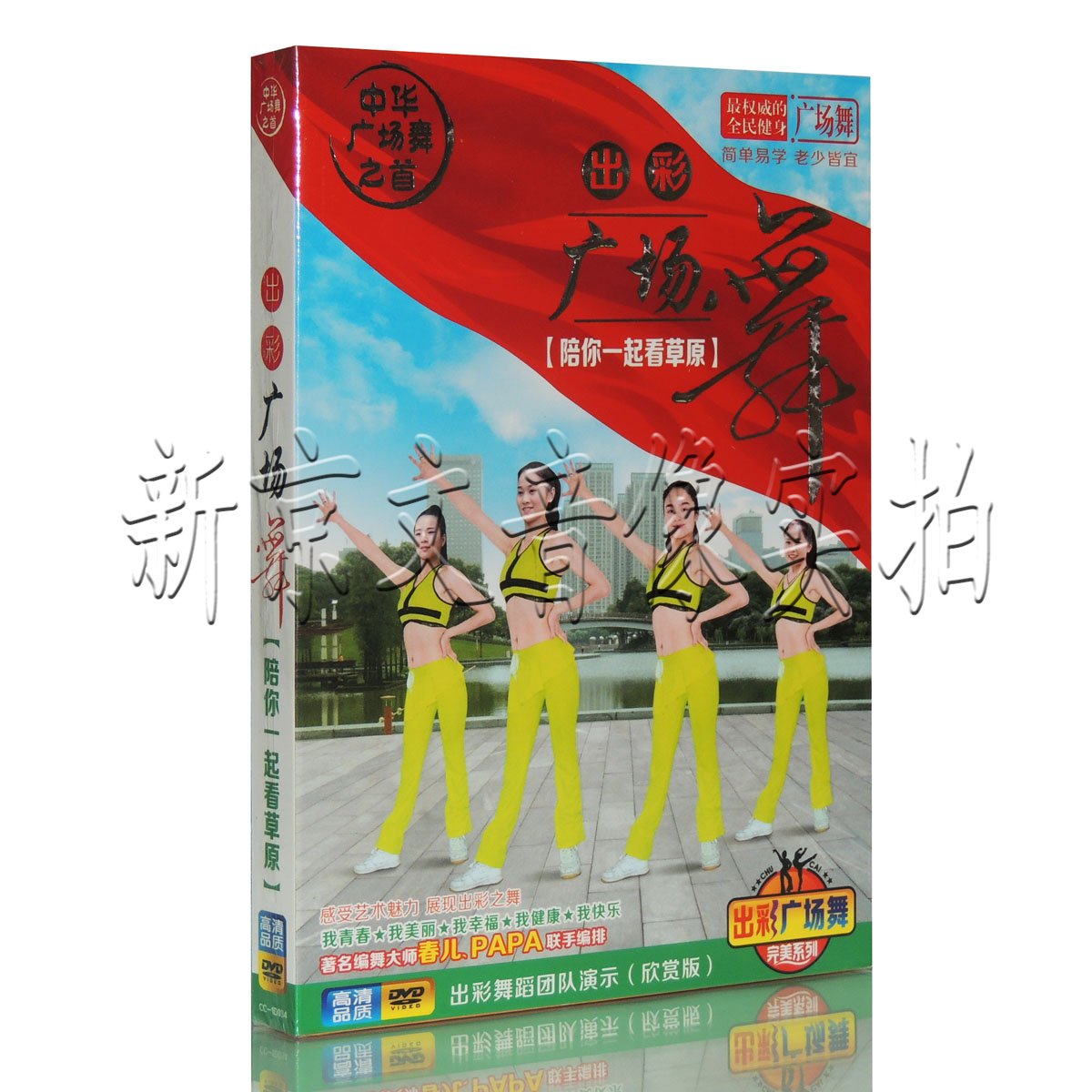 正版中老年健身舞蹈教程 出彩广场舞 教学视频dvd 陪你一起看草原