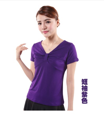 新款短袖上衣广场舞服装舞蹈服装拉丁舞服装瑜伽健身练功服包邮女在类目 运动/瑜伽/健身/球迷用品, 舞蹈/健美操/体操, 拉丁舞, 拉丁舞练习套装中 - 来自Buy2taobao.com提供专业的淘宝代购服务