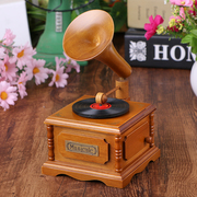 木质留声机音乐盒八音盒女生生日创意情人节礼物浪漫实用浪漫