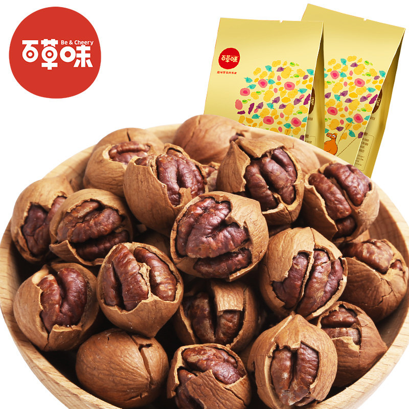 【天猫超市】百草味 手剥山核桃奶油味190g 坚果炒货 临安小核桃