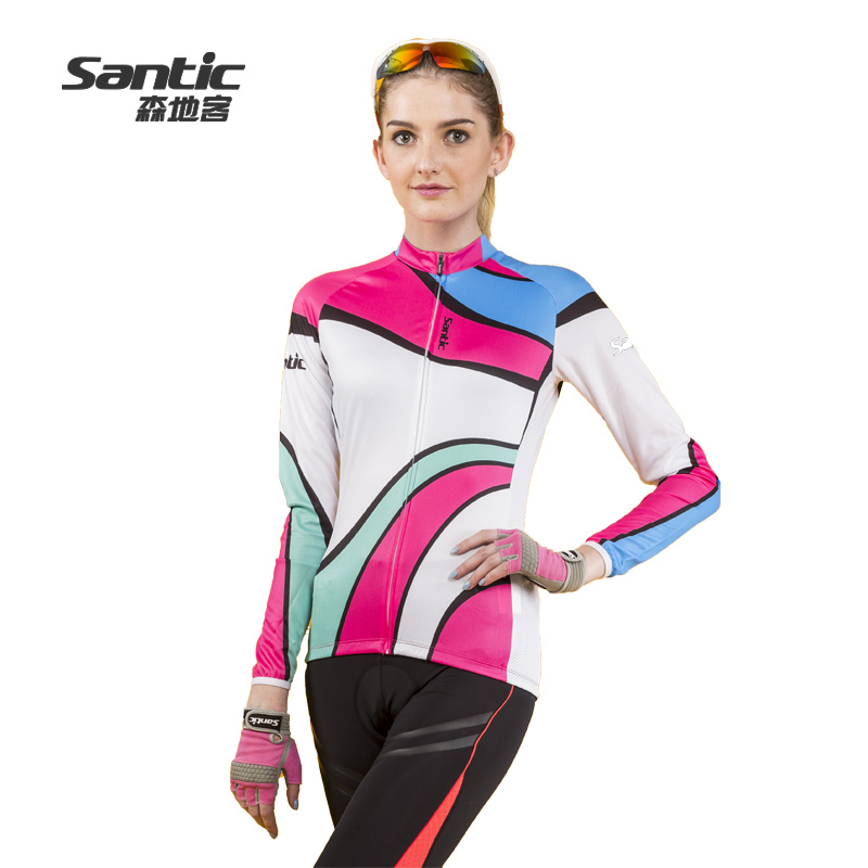Santic森地客春夏季骑行服长袖上衣透气防晒单车自行车服女在类目 自行车/骑行装备/零配件, 骑行服饰/骑行装备, 骑行服中 - 来自Buy2taobao.com提供专业的淘宝代购服务