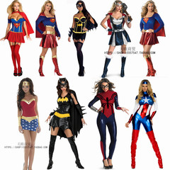 万圣节cosplay女服装成人超人服装 蝙蝠侠服装蜘蛛侠服装超人衣服