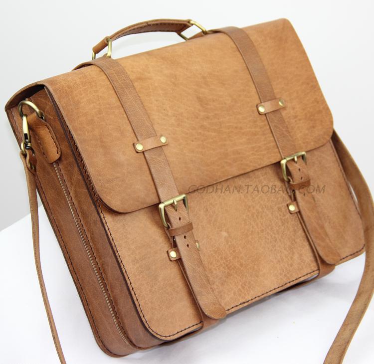 Classic style Crusty manual Stereotype bag One shoulder Diagonal Portable Business Bags Briefcase Customized The first layer cowhidein the Leather/Lady bags/Men's bag, Ms. bags category - from Buy2taobao.com to provide professional Taobao agent buy service