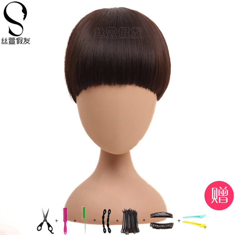 丝萱假发套女头套头发哑光高温丝包边隐形平齐刘海片发片实拍包邮|msdalam kategori Penjagaan rambut/rambut palsu, rambut palsu, filem Liu Hai - dari Buy2taobao.com untuk memberikan perkhidmatan ejen Taobao profesional membeli