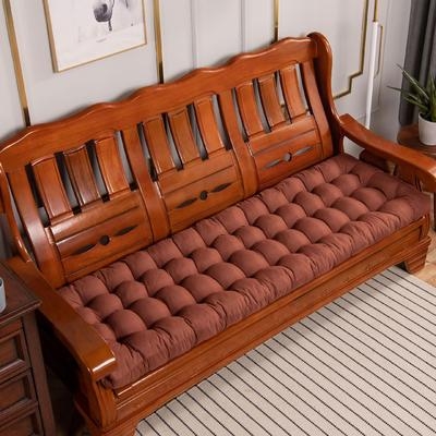 现代质人木头沙发垫子坐垫，加厚长条木秋四季通用.家用懒冬季