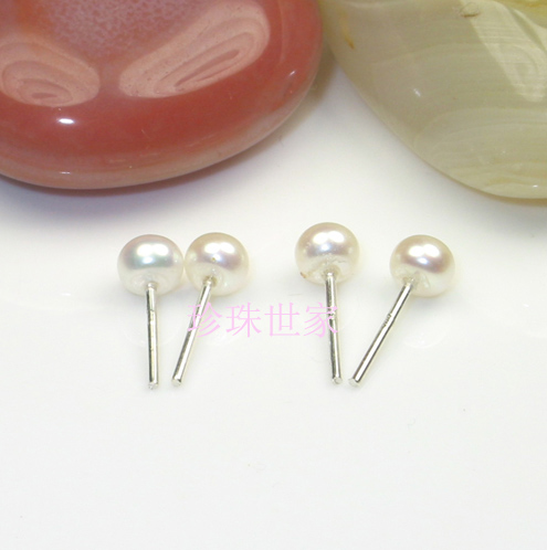3-4mm 4-5mm超小迷你 白色天然珍珠耳钉 #123|msdalam kategori barang kemas/berlian/Emerald/emas, mutiara asli (baru), anting-anting - dari Buy2taobao.com untuk memberikan perkhidmatan ejen Taobao profesional membeli