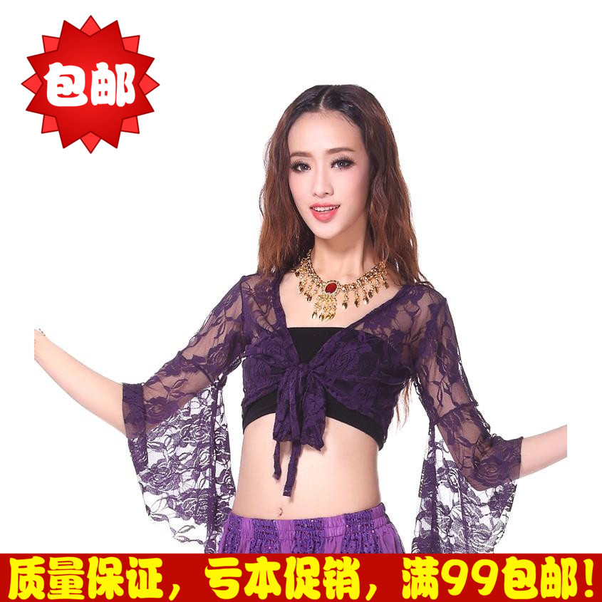 Special Offer square Dance Costume Belly Dance Tops new pattern pagoda sleeve Practice Shawl Lace Long sleevein the Sports/Yoga/Fitness/Fans supplies , Dance/Aerobics/Gymnastics , Belly dance , Belly Dance Tops category - from Buy2taobao.com to provide professional Taobao agent buy service