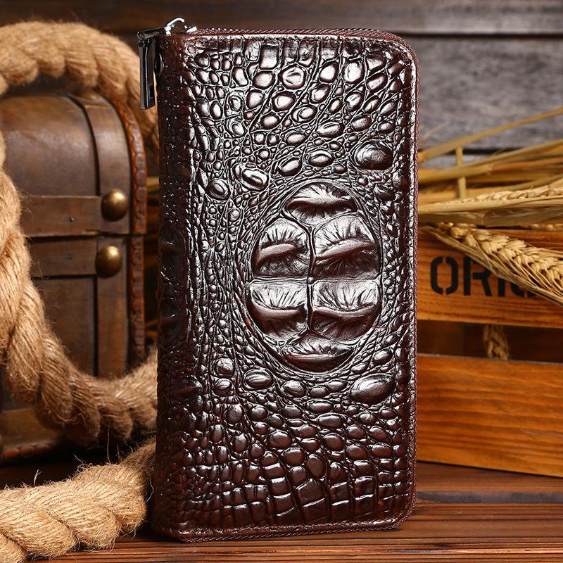 2018 Europe and America new pattern Crocodile print Oil wax leather have more cash than can be accounted for wallet genuine leather business affairs Wallet Purse clutch bag Handbagin the Leather/Lady bags/Men's bag, Wallet category - from Buy2taobao.com to provide professional Taobao agent buy service