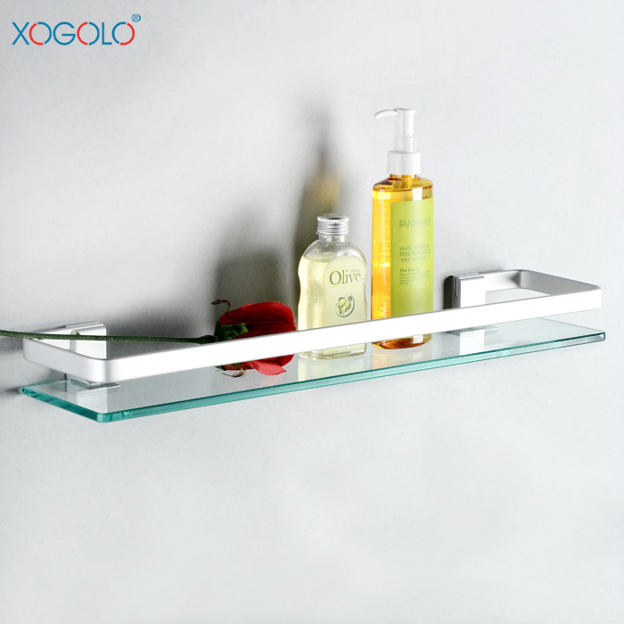 XOGOLO Space aluminum Bathroom Shelves Single Glass Shelf Dresser 17791 bathroomin the Decoration main material , Toiletries , Bathroom Hardware/Pendant , Cosmetic shelf category - from Buy2taobao.com to provide professional Taobao agent buy service