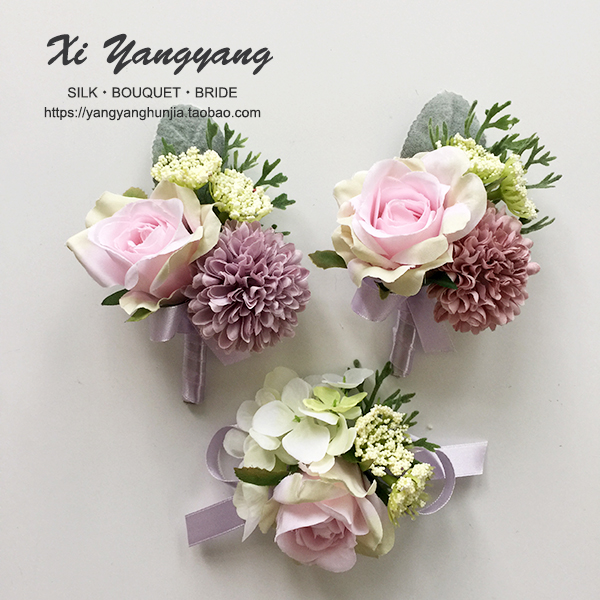 Ocean Sternum Flower wrist European style Sen family Corsages Bridesmaid Flower wrist marry photograph Rose pink 02in the Festive supplies/Gift , Wedding Themes/Props , Flower wrist  category - from Buy2taobao.com to provide professional Taobao agent buy service