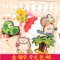 上下架计划:A071创意可爱动物冰箱贴磁贴 卡通立体早教软胶磁吸铁石
