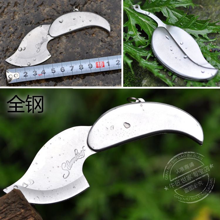 不锈钢优质420精钢叶子形小刀迷你折叠便携钥匙水果刀银叶刀|ruв категории открытый/альпинизм/в поход/Поездки товаров, инструмент/многоцелевой инструмент, Другие открытый инструмент - от Buy2taobao.com для оказания профессиональной услуги покупки агента Taobao