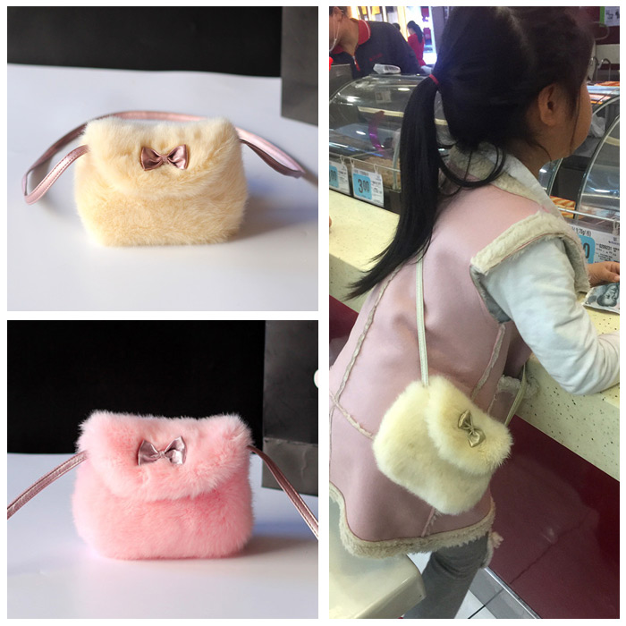 Di Lala Korean Edition Children's Bags princess Plush Messenger Bag Autumn and winter Fur imitation baby coin purse girl giftin the Toy/Childs/Puzzle/Building block/Model , Bags for children/Backpack/Bags , Messenger Bag/Bag/Purse category - from Buy2taobao.com to provide professional Taobao agent buy service