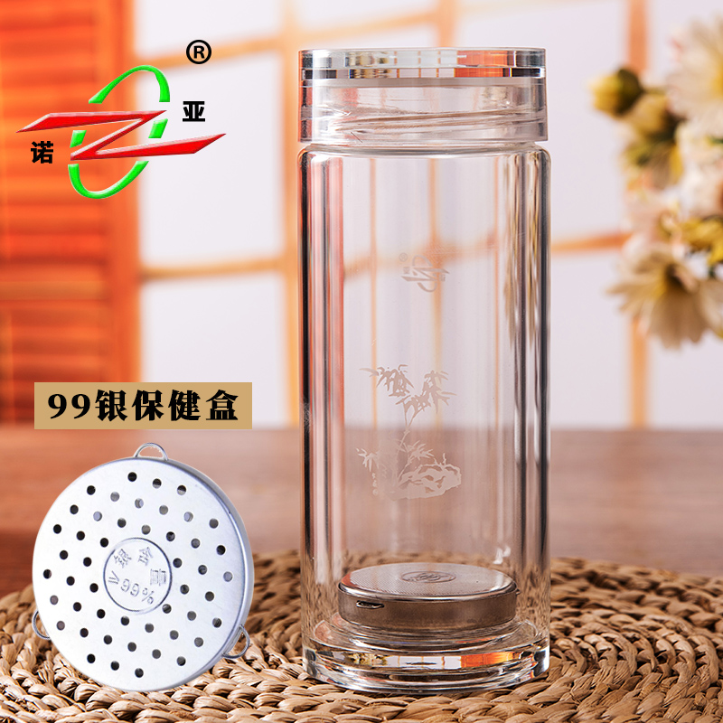 诺亚口杯养生水晶杯纯银双层水晶玻璃杯水杯礼品杯商务车载玻璃杯在类目 餐饮具, 杯子/水杯/水壶, 玻璃杯中 - 来自Buy2taobao.com提供专业的淘宝代购服务