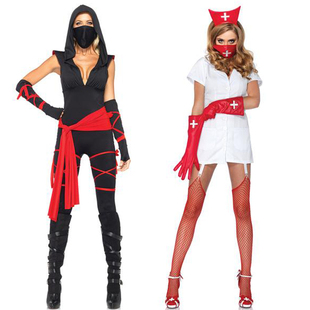 万圣节服装cosplay忍者服装，化装舞会角色，扮演紧身衣女忍者服