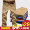 上下架计划:2014秋冬男装休闲长裤棉修身工装裤小脚长裤时尚韩版潮直筒裤清仓