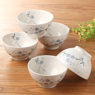 雅泰陶瓷日式雪花釉下彩吃米饭碗家用复古和风樱花老式小碗