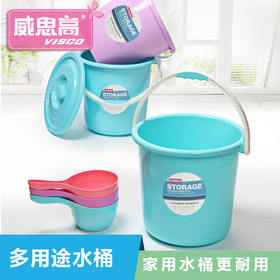 大号桶加厚手提装带盖水桶塑料桶家用洗澡洗车洗衣桶小号储水桶
