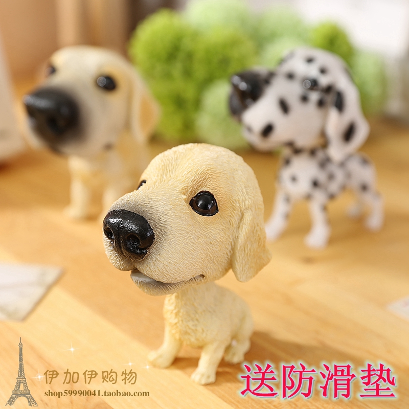 创意汽车摆件弹簧摇头狗狗 可爱小玩偶车饰车