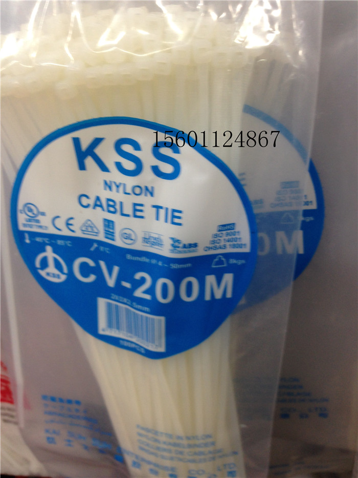 热销正宗台湾进口CV-150(150*3.6)白色KSS塑料尼龙扎带 100根在类目 基础建材, 家用五金, 其他五金件, 缎带/扎带中 - 来自Buy2taobao.com提供专业的淘宝代购服务