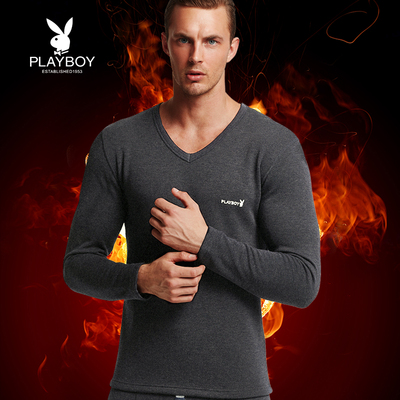 花花公子青年男士加厚加绒保暖内衣套装冬季纯棉女土秋衣秋裤紧身