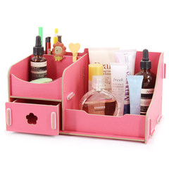 子韩版多功能桌面木质化妆品收纳盒怎么组装。