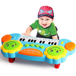 可充电音乐拍拍鼓电子琴，婴幼儿童早教益智玩具琴，独特灯光音效教琴