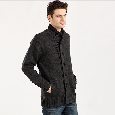 尚甲泓斯 冬装超厚新品毛衣男外套开衫男士毛衫男装外套针织衫