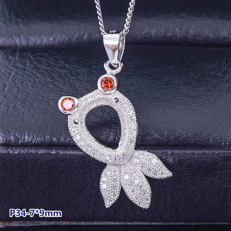 New products 925 Sterling Silver Pendant Pendant Female models Goldfish Necklace Seiko Drop 7*9mm Substitution of generationsin the Accessories/Fashion Jewelry, Pendant/Pendant category - from Buy2taobao.com to provide professional Taobao agent buy service