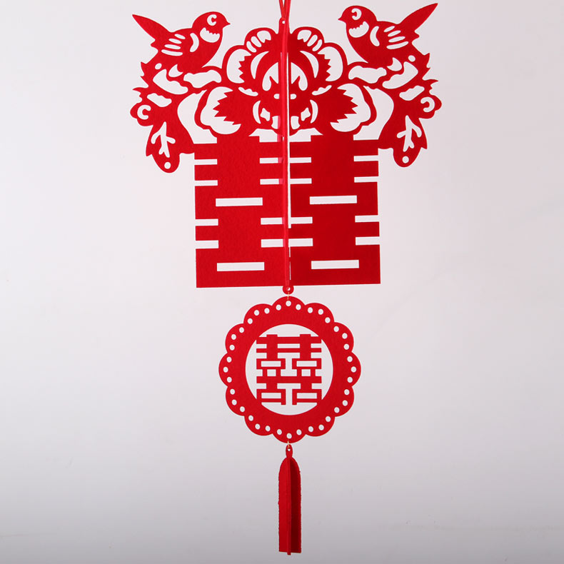 结婚喜字拉喜挂饰 绒布喜字贴墙贴 婚房布置婚庆年会用品拉花在类目 节庆用品/礼品, 其它节庆用品中 - 来自Buy2taobao.com提供专业的淘宝代购服务