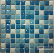 游泳池马赛克地中海蓝白色陶瓷，凸面镜面墙砖，地砖水池装饰瓷砖贴