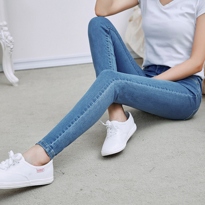 秋季新款牛仔裤女弹力修身长裤个性时尚显瘦学生裤薄款女士小脚裤