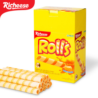 印尼进口 richeese丽芝士 芝心棒夹心蛋卷180g*2盒