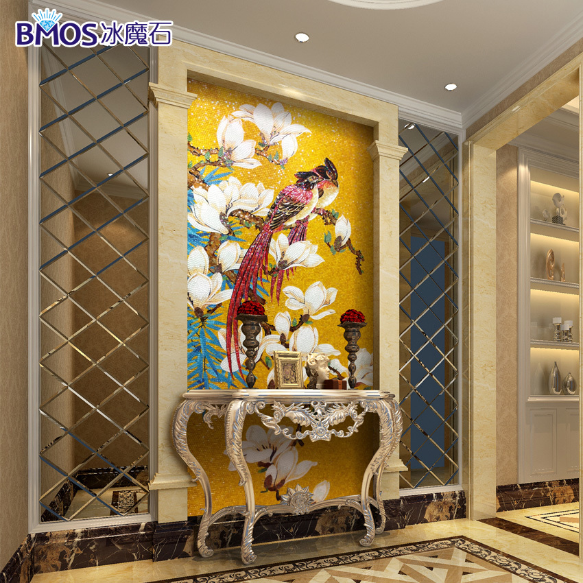 customized Mosaic Parquet Background wall Entrance Living room hallway Scissors painting Baoxiniao orchid Jigsaw puzzle ceramic tile Decorative paintingin the Decoration main material , Ceramic tile , Mosaics category - from Buy2taobao.com to provide professional Taobao agent buy service