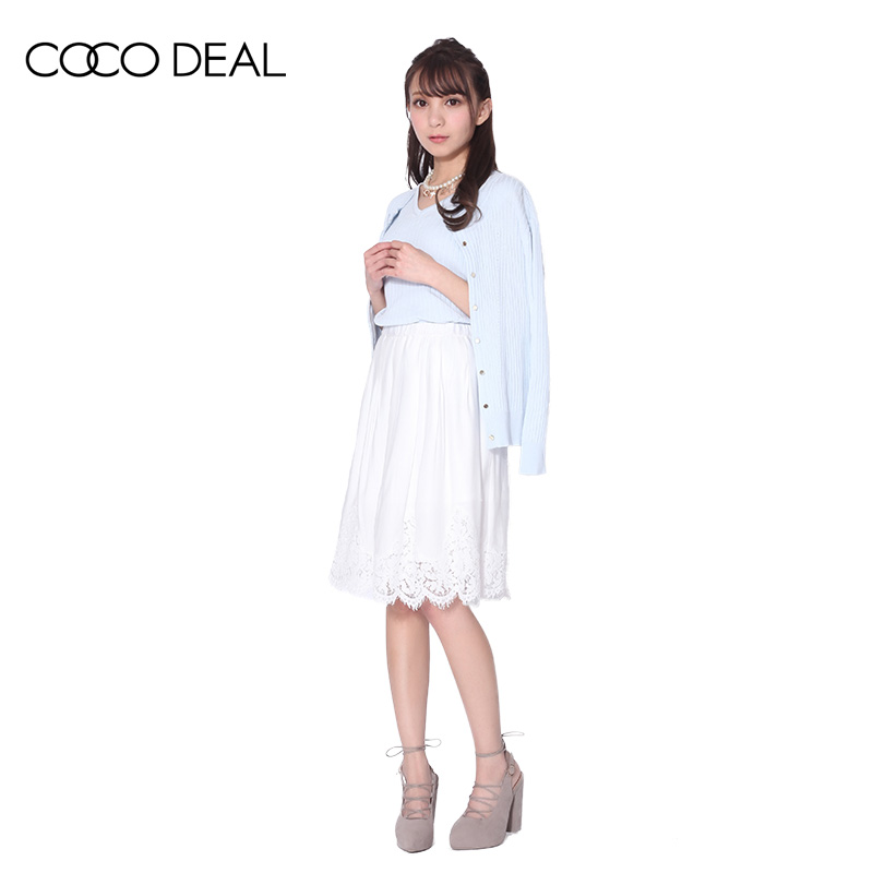 COCO DEAL solar system Women's wear Elastic waist Hollow Lace lace Bouffancy skirt Middle-skirt 36217284in the Women's clothing/Boutique , Skirts category - from Buy2taobao.com to provide professional Taobao agent buy service