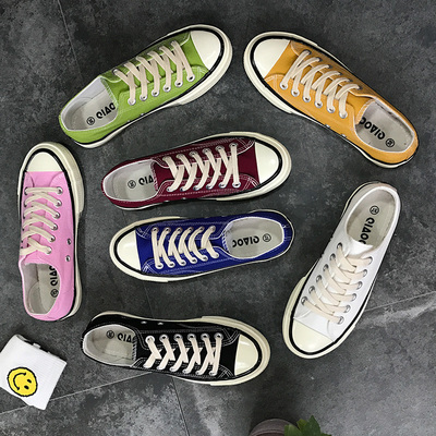 2017新款原宿风ulzzang帆布鞋女鞋秋学生韩版百搭小白布鞋板鞋子