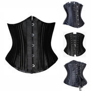 corset性感黑色ds欧美宫廷，腰封腰夹26根钢骨，塑身衣束腰修